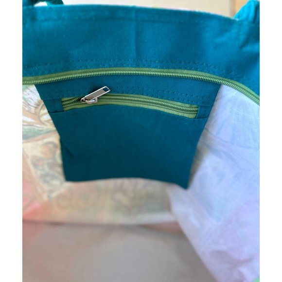 VTG NWT Fun in the Sun Canvas Tote Bag Beach Seashell Sanddollar Vacatio… - Picture 10 of 11